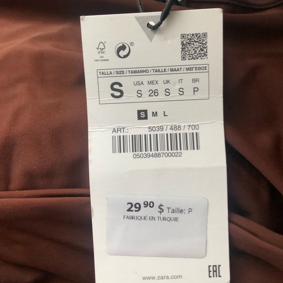 Zara square neck long sleeve too - Picture 3 of 3